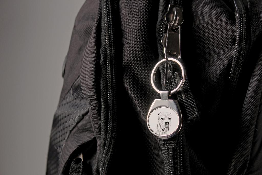 Dogo Argentino - Keychain with a Dog, Keychain with a Print, Personalized Pendant from the Art-Dog Brand