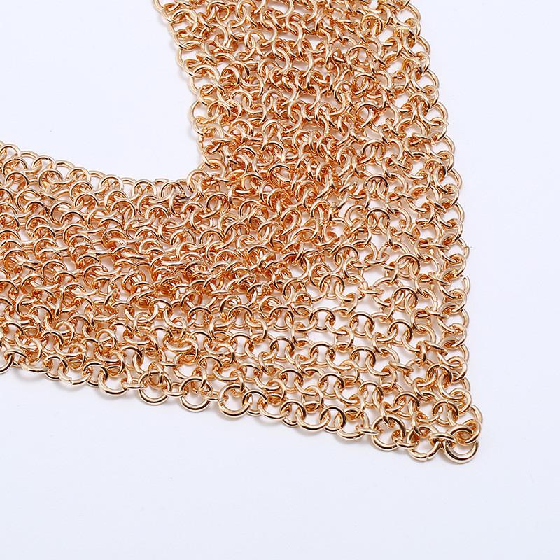 European Chain Collar Necklace With Iron Material Fringe For Party Ideas Gift