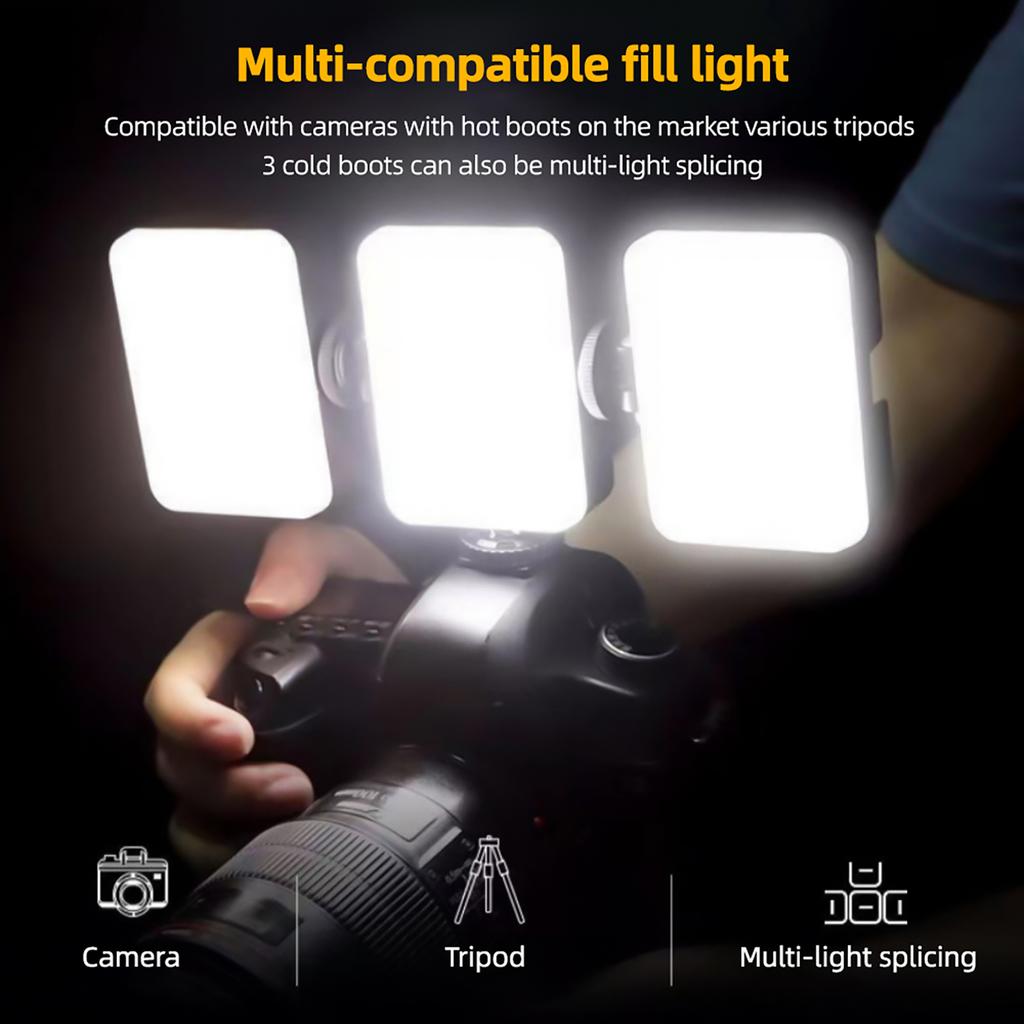 4.5W Pocket Photography Lamp Bi color LED Light Portable Vlog Light 3000K 9900K Color Temperature Dimmable with 2000mAh