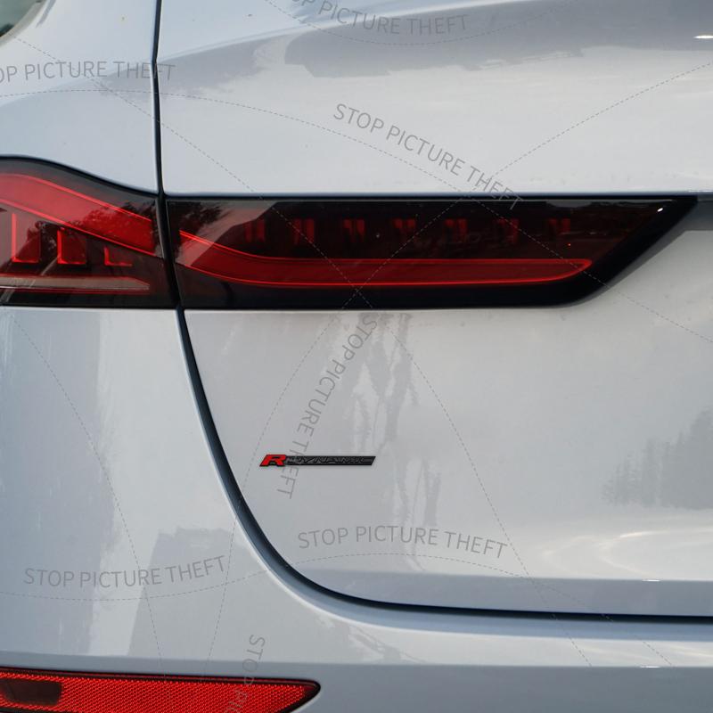 1Pc 3D Metal R Dynamic Logo Emblem Badge Car Rear Tail Bumper Trunk Sticker For Range Rover Discovery Velar HSE SVR
