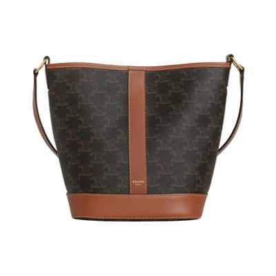 Triomphe Classic Monogram Kbelíková taška Dámská taška přes rameno Hnědá 191442CAS-04LU