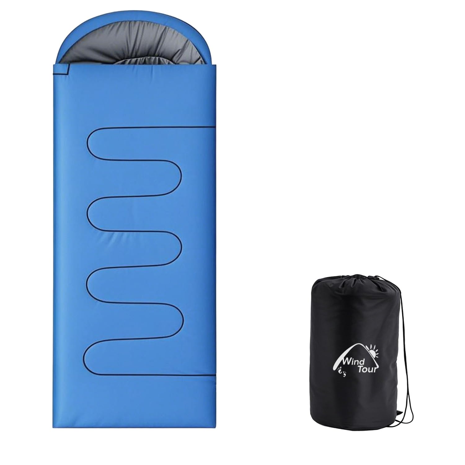 

sleeping suitable for all fully and includes a storage bag for easy Unisex Envelope-style bag, seasons, lightweight, warm, waterproof, cold-resistant,