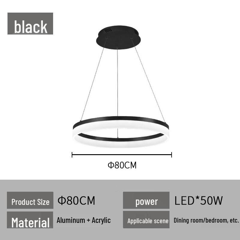 Nufeng Modern Light Luxury Round Acrylic Chandelier