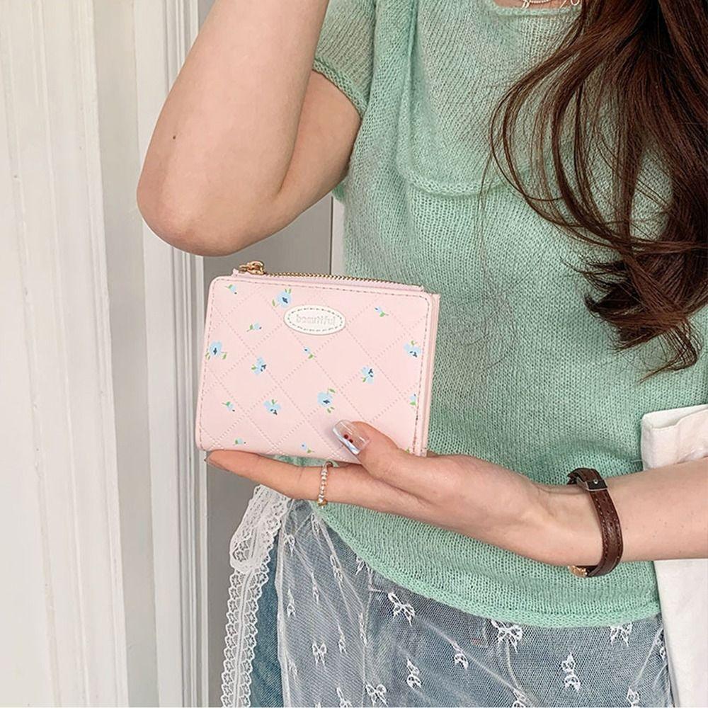 

Short Student Wallet Fold Coin Purse Portable Women s Wallet Card Holder зелений