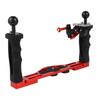 Dual Handle Camera Diving Rig Adjustable Handheld Underwater Tray Stabilizer Rig with Shutter Release Lever for DSLR