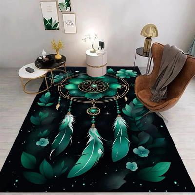  Flower Carpet Cartoon Living Room Bedroom Kitchen Sofa Table Balcony Rug Non-slip Washable Mat Exquisite Home Ornaments