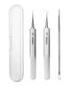 Stainless Steel Blackhead & Zit Extractor Tweezers