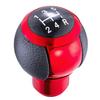 Arenbel 5 Speed Car Gear Lever Shift Knob Head PU Stick Shift Handle Fit Most Manual Automobiles Red Black
