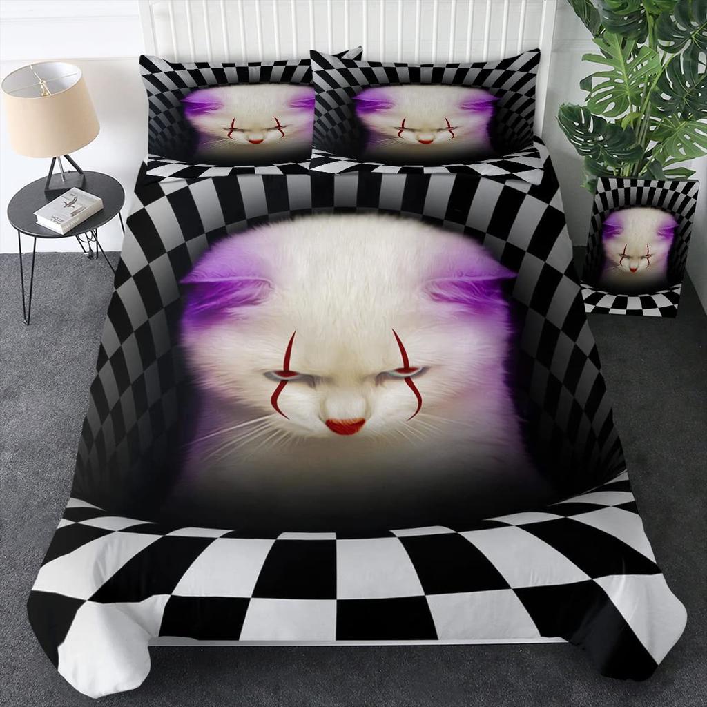 Cute Cartoon Animal Bedding Three-Piece Quilt Cover