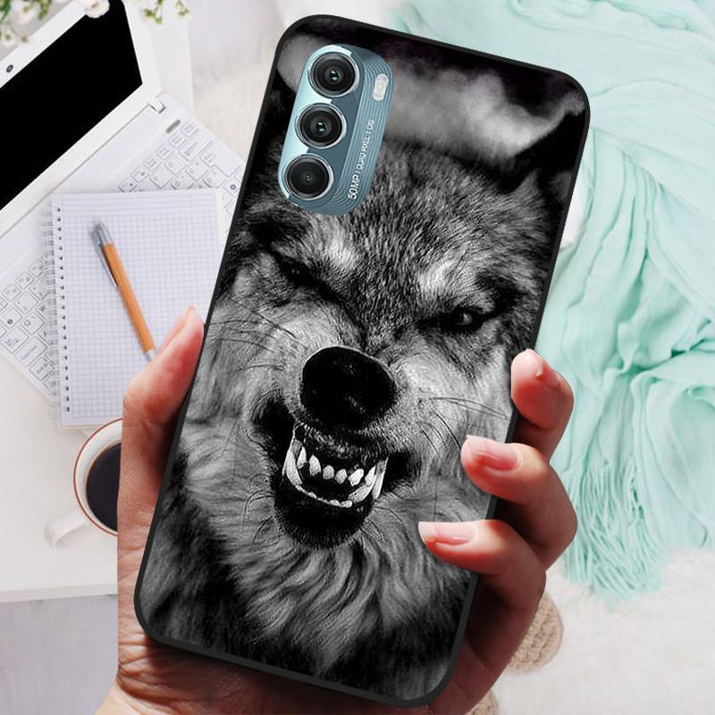 For Moto G Stylus 5G 2022 Case Black Cover Lion Wolf Silicone Soft Back Cases For Motorola Moto G Stylus 4G 5G Protective Shell