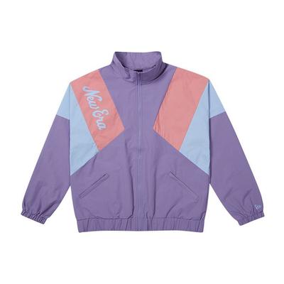 New Era Giacca Unisex Manica Lunga Colore a Blocchi Collo Alto Viola 12877369