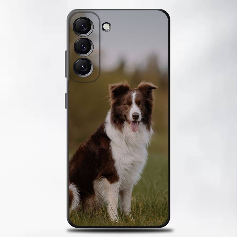 Border Collie Dog Phone Case For Samsung Galaxy A13,A21s,A22,A31,A32,A52,A53,A71,A80,Soft Black Shell