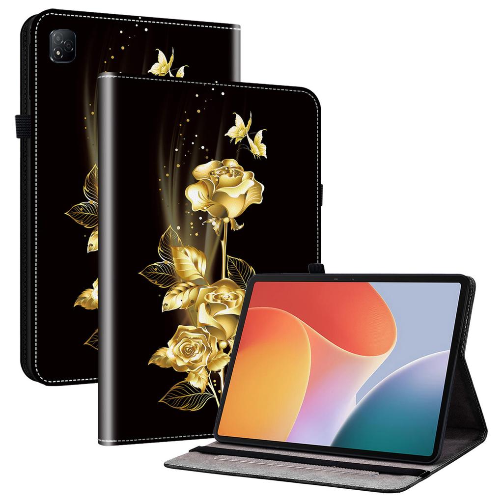 For Infinix Xpad Leather Case Pattern Printed Stand Tablet Cover with Card Slots