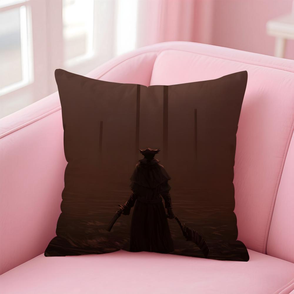 Game Horror BBloodborne Cushion Cover Pillow Case Soft Friendly Fabric  Concealed Zipper