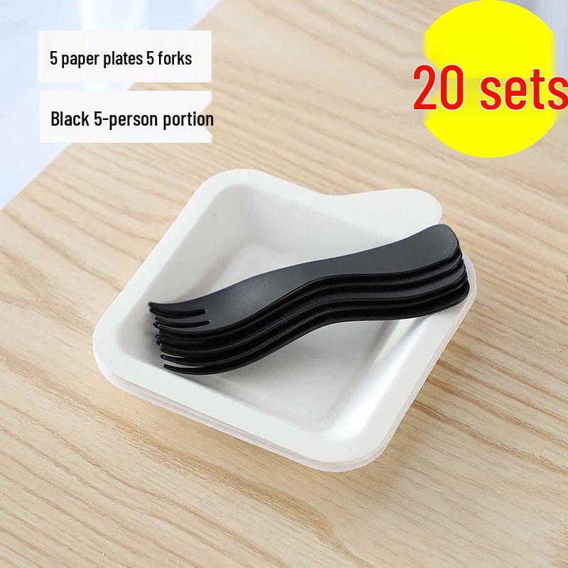 Disposable Plastic Cutlery Set: Birthday Cake Knife & Fork, 4-in-1 Bulk for Parties & Picnics