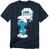 Tricou Smurfs Think Blue 100% Bumbac pentru Bărbați Top S-5XL, Albastru Marin