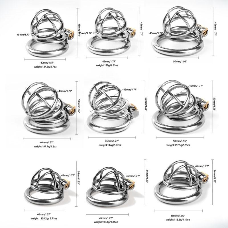 MoDi Kleines Penisschloss für Männer, Peniskäfig aus Edelstahl, Keuschheitsgürtel, Penisschloss, erotische Bondage, Treue für den Ehemann, großer Peniskäfig aus Metall