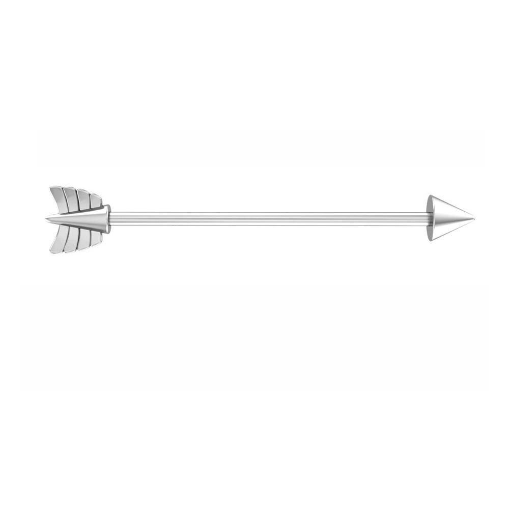 1 Stück Stahl Industrielles Ohrpiercing Industrielle Barbells Stange Gerüst Ohrknorpel Helix 14G Gold Silber Körperschmuck