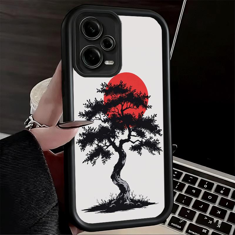 

Japanese Minimalist Pine Tree Soft Phone Case for Xiaomi Poco X7 X6 X5 Pro X4 Gt X3 F7 Ultra M8 M7 Redmi 15C 15 14C 13 13C 12 12 Xiaomi Redmi 12
