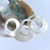 Natural White & Yellow Mother of Pearl Round Pendant Shell for DIY Earring/Necklace (30-35-45mm)