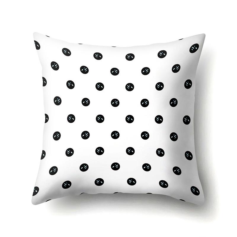 Polyester Pillow Case Geometric Decoration Home Petal Strip Printed Cushion Cover Bedside Cushion Cover Waist Cushion Cover