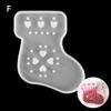Hanging Tags Christmas Tree Xmas Ornament Silicone Mould Epoxy Resin Molds Crystal Resin Mold