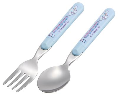 Löffel und Gabel Besteck Spülmaschine Hergestellt in Sanrio und Mashu Gummy Set, Sicher, Japan, Cinnamoroll, (SFR1-A)