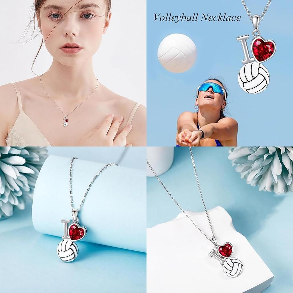 Love Volleyball I Geometric Heart Jewelry Rhinestones Alloy Finish Trendy Women