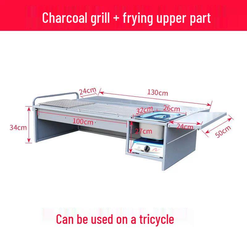 Multi-functional BBQ Grill Cart