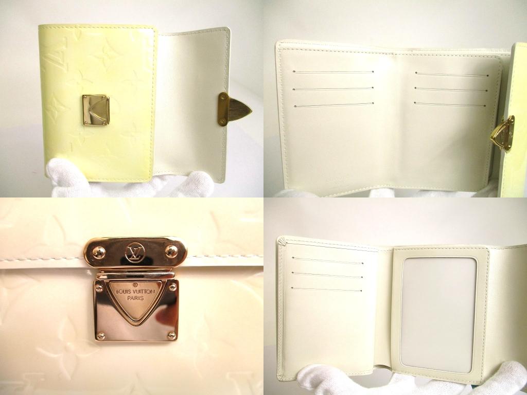 Authentic LOUIS VUITTON Vernis Pearl White Leather Trifold Wallet Koala #a988  Refurbished