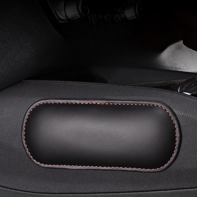 Leather Car Leg Cushion Universal Self-adhesive Knee Foot Anti-collision Pad On Door Elbow Support Pad Auto Interior Accessories
