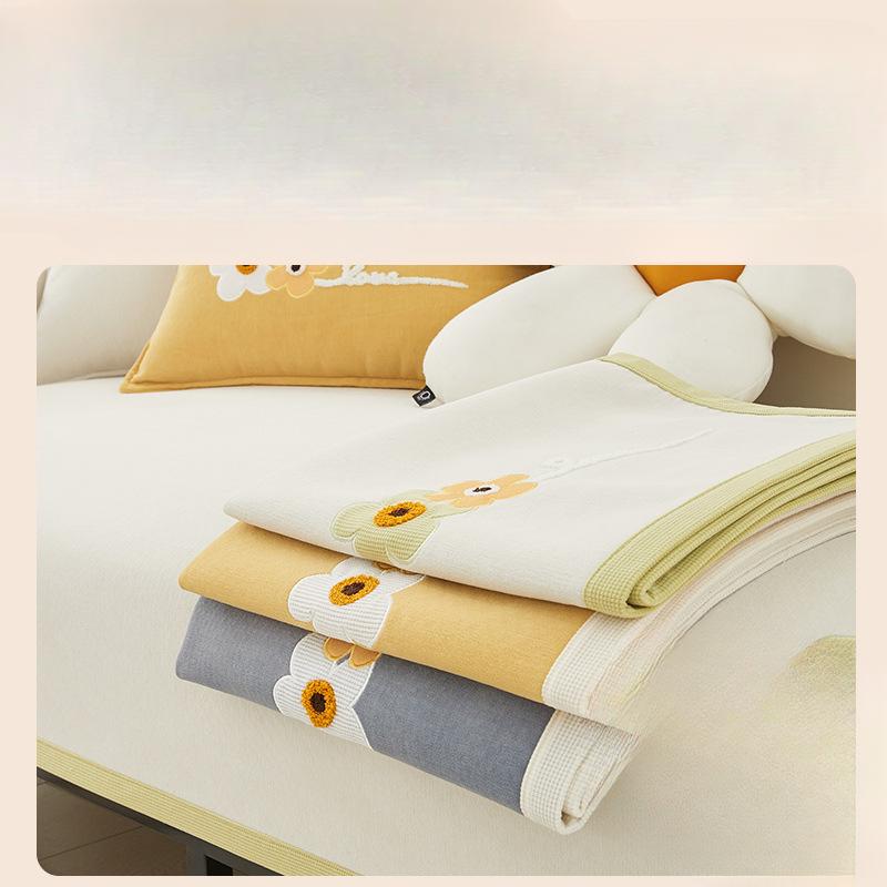 Sofa Cushion Four Seasons Universal Non-Slip Cover Towel Modern Simple Chenille Cushion Sofa Back Towel Suit