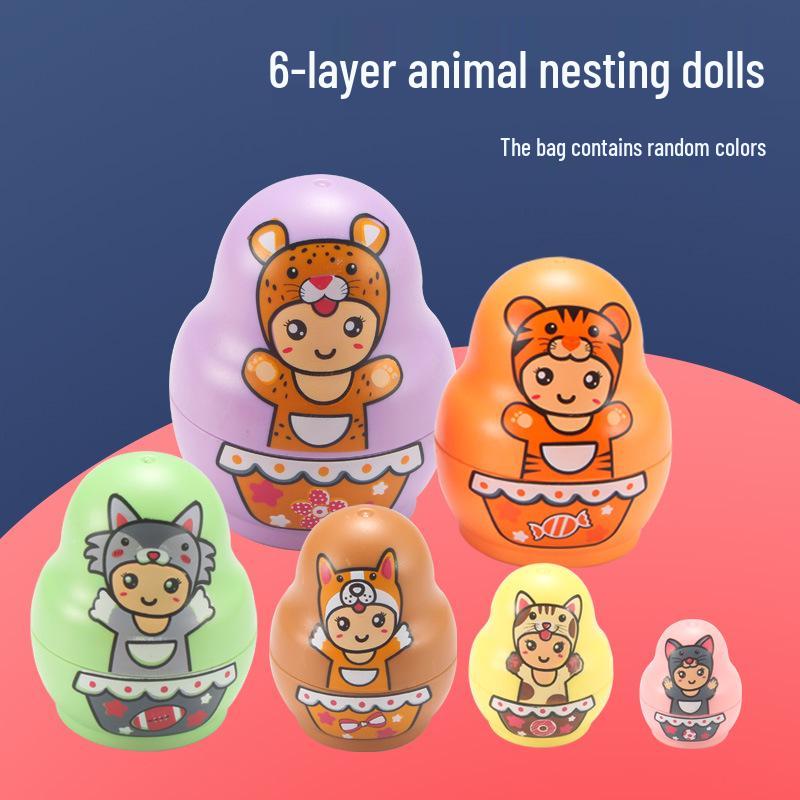 Rainbow Stacking Nesting Dolls for Toddlers | Educational Baby Toy Rings | Gift for Ages 1-2