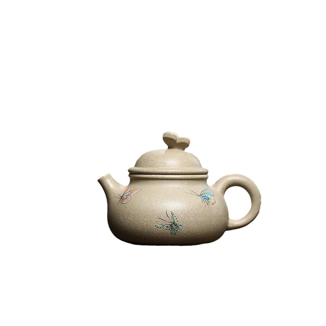 

Чайник ручной работы из глины Жунтиан с росписью - Чайный сервиз Леди Исинская Цзыша 160ml