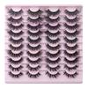Hochwertige Imitation Nerzhaar Falsche Wimpern 20 Paare Dichte Geschwungene Mehrschichtige Frittierte Wimpern