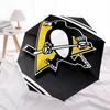 Pinguine Hockey Automatisches Öffnen und Schließen, 8 Rippen Struktur Tragbarer Regenschirm, Geeignet für Männer und Frauen in Allen Jahreszeiten Perfektes Geschenk fo