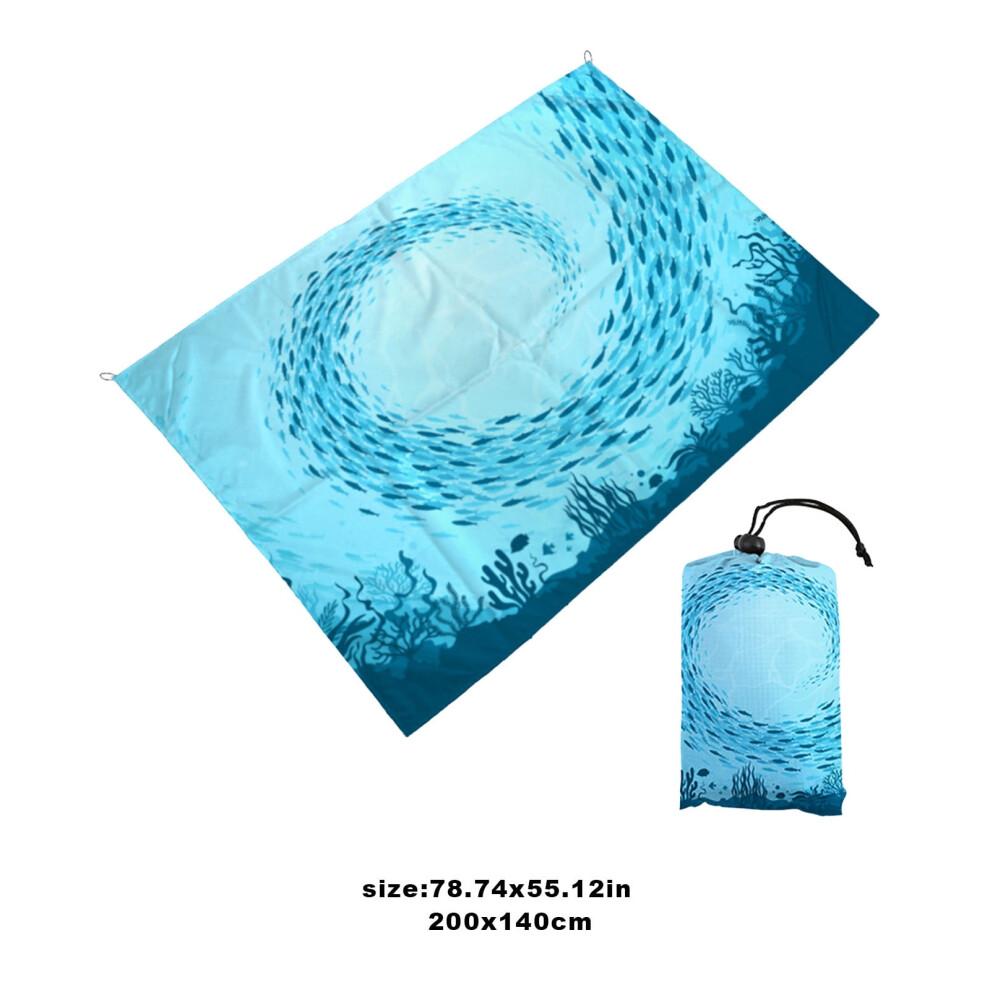 maxiaoxia Beach Mat, Sand-Free Waterproof Picnic Mat, Lightweight Foldable Camping Mat, Moist-Proof Floor Mat - compatible with outdoor use