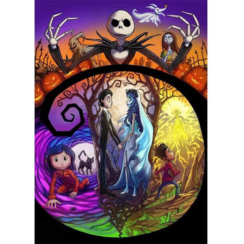 DIY Diamond Painting Halloween Cross Stitch Kit Mosaic Art Diamond Painting Full Circle/Square Diamond Home Decoration