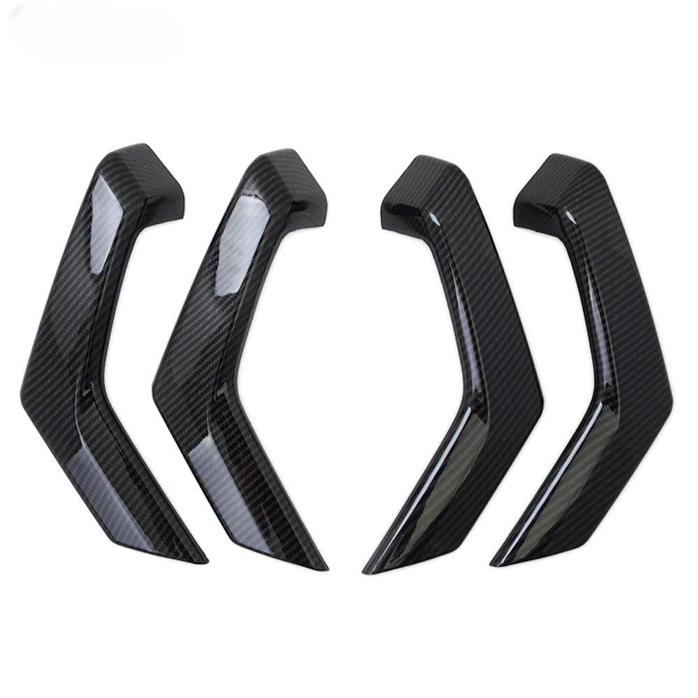For Volkswagen T-ROC TROC 2017-2024, Carbon Fiber Inner Door Armrest Handle Cover, Car Interior Decor Trim Accessories