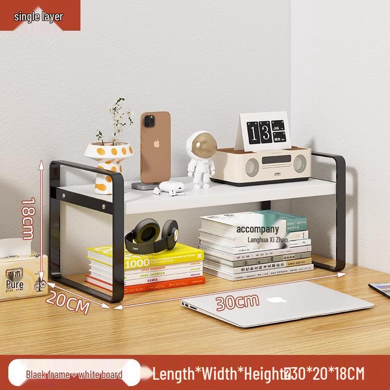 Mehrschichtiger Schreibtischorganizer: Stufenregal für Bücher, Bürobedarf und Kosmetik. Ideal für die Arbeit, das Wohnheim oder das Zuhause.