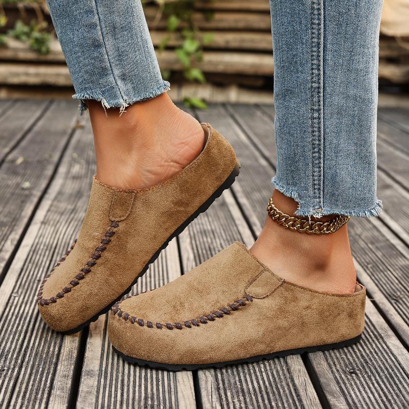 High-top Bocken Shoes, Head-covering Half-slipper, Retro One-piece Shoe, Retro Lazy Slipper