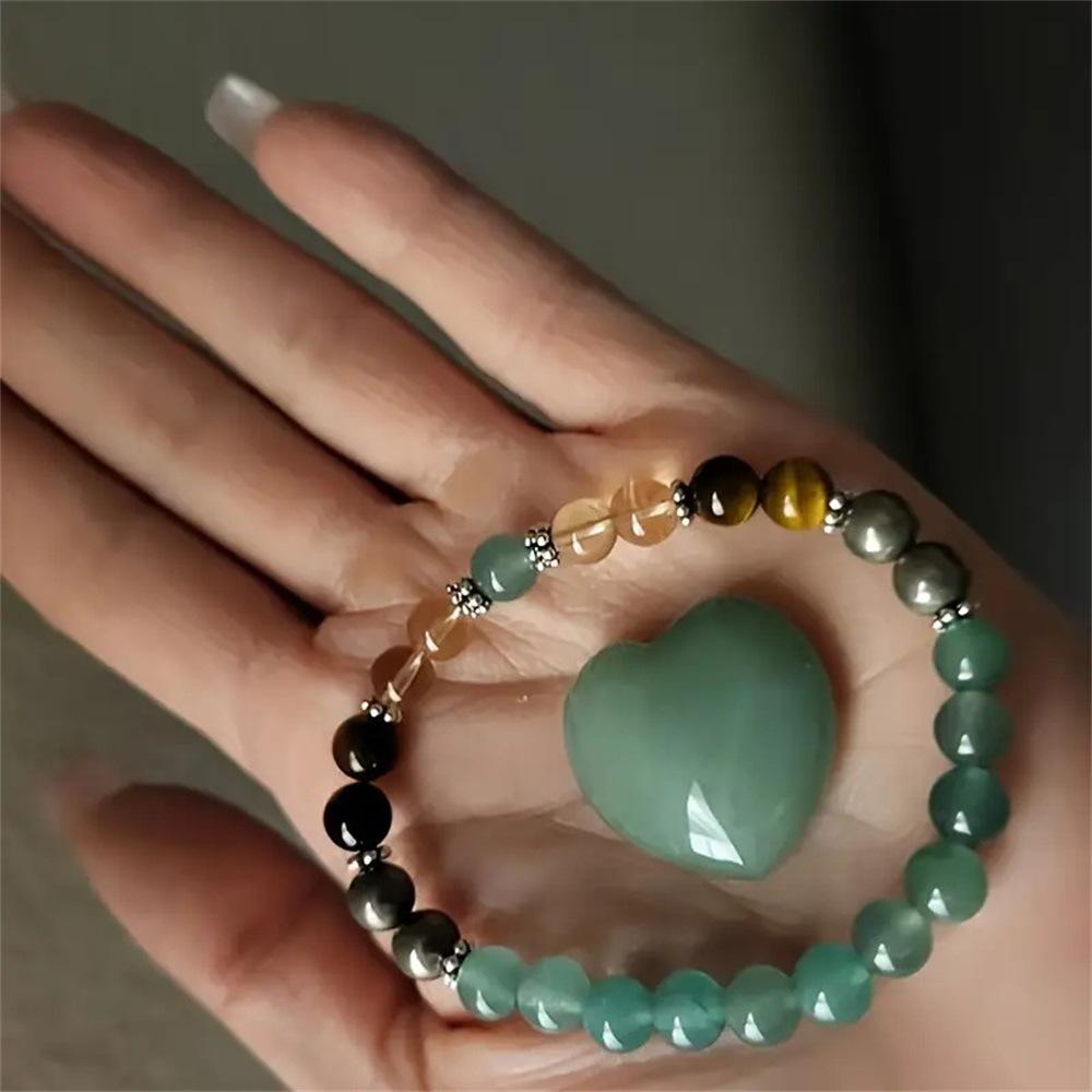 Green Aventurine Citrine Tiger Eye And Labradorite Beaded Bracelet Balanced Fashion Jewelry For Men And Women Daily Wear Simple Versatile Accessory