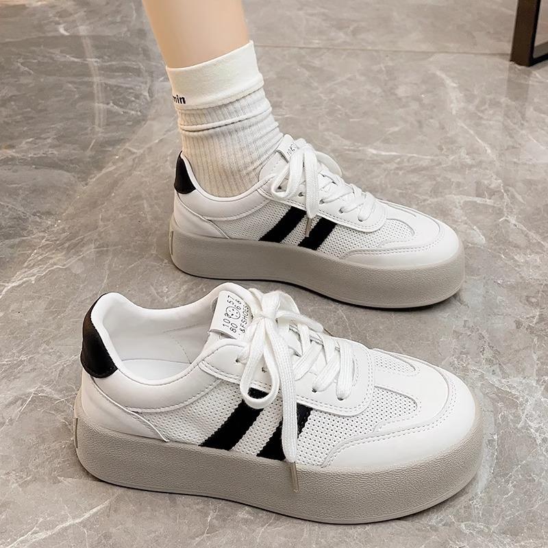 Sneakers Platform Casual Board Shoes Women's Spring and Summer New Mesh Breathable Women's Shoes Soft Sole Heightening Women