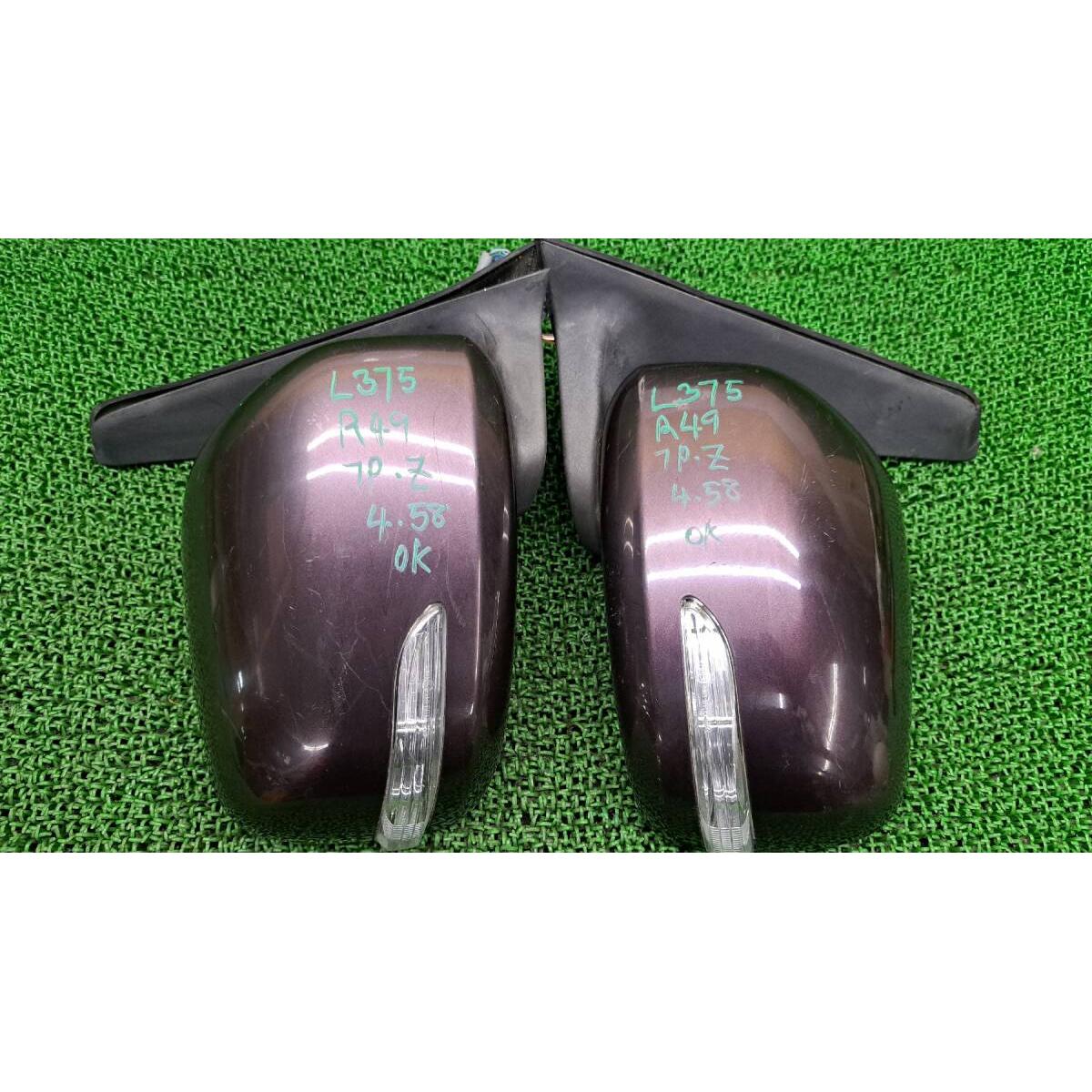 458 Tanto Custom L375S L385S Door mirror with turn signal Left and right set Side mirror Driver side/Passenger side Right Left 7P Operation check OK