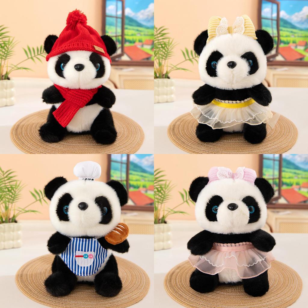 Panda Penguin Plush Toy With Scarf 25cm Kids Gift For Collectors And Decorations