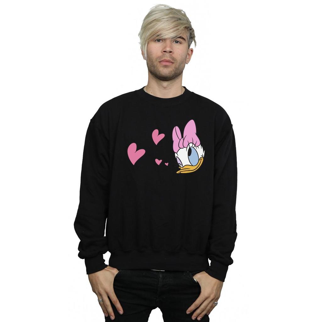 Disney Mens Daisy Duck Kisses Sweatshirt