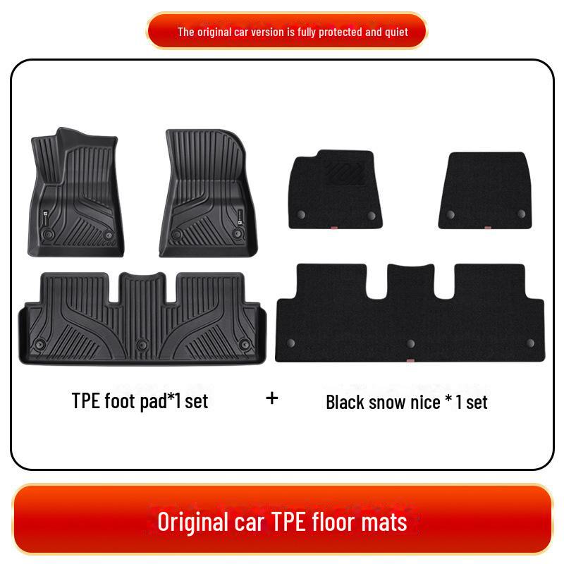 High-Elastic Nylon TPE Floor Mats for Tesla Model 3 - Full Surround, Single/Double Layer.