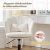 Schreibtischstuhl Flieks Moderner Bürostuhl mit Blütenblatt-Rückenlehne, für Wohnzimmer, Schlafzimmer und Büro, Beige