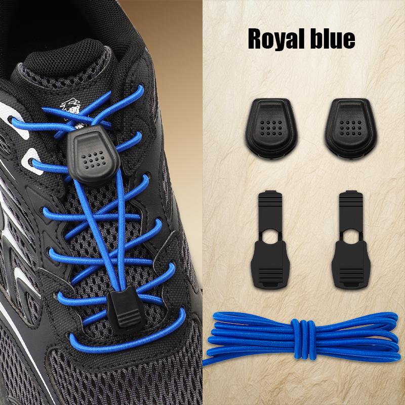 Easy On Off No Tie Shoelaces with Dot Button Quick Lock, Stretch Elastic Laces for All Athletic & Casual, Time-Saving Lazy Laces