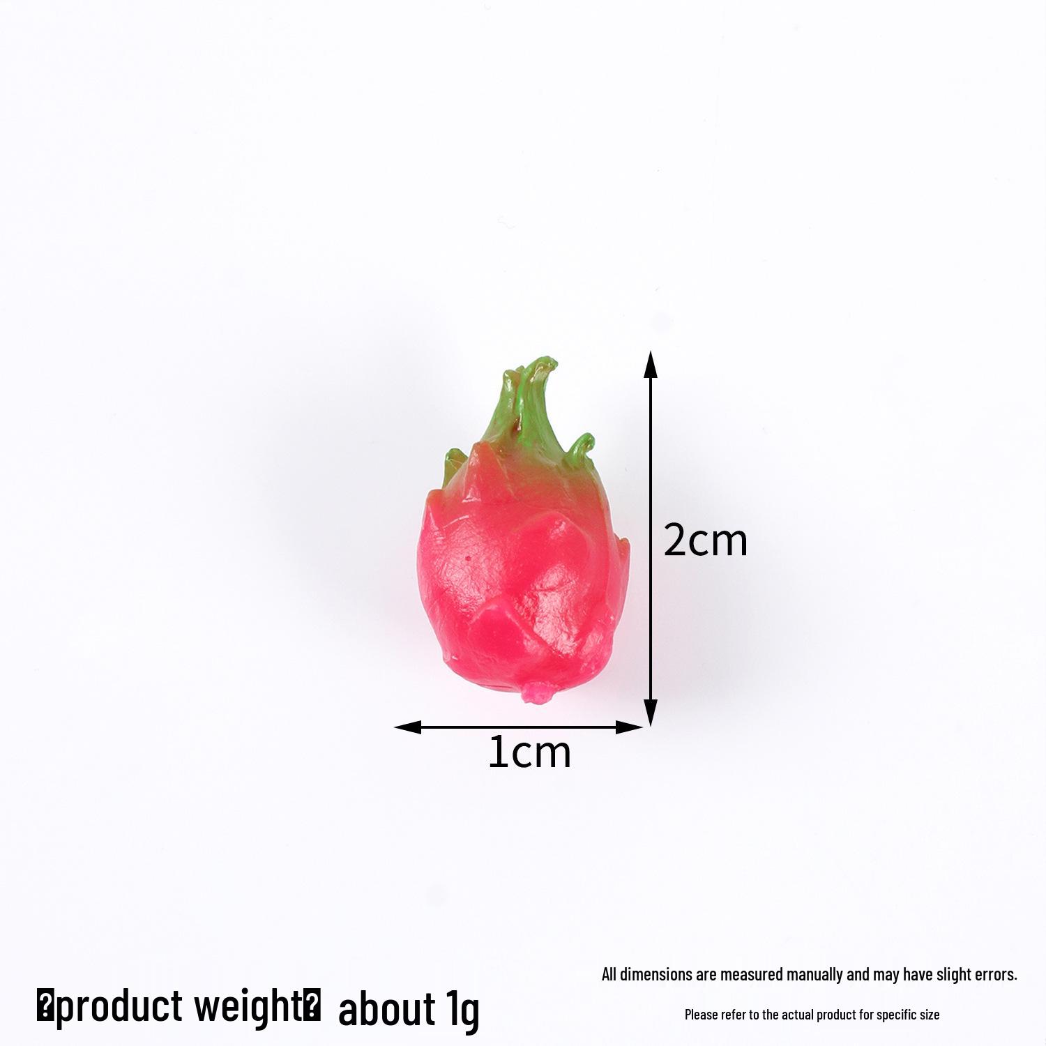 2cm Mini Dragon Fruit Model Toy - Simulation Food Accessory for DIY Playhouse.